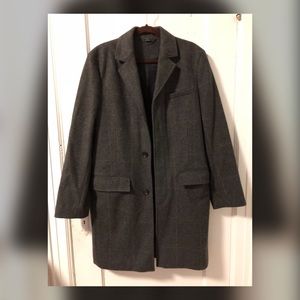 Men dark gray pea coat